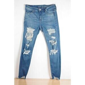 American Eagle Jeans Size 8 Reg Jegging Stretch Distressed